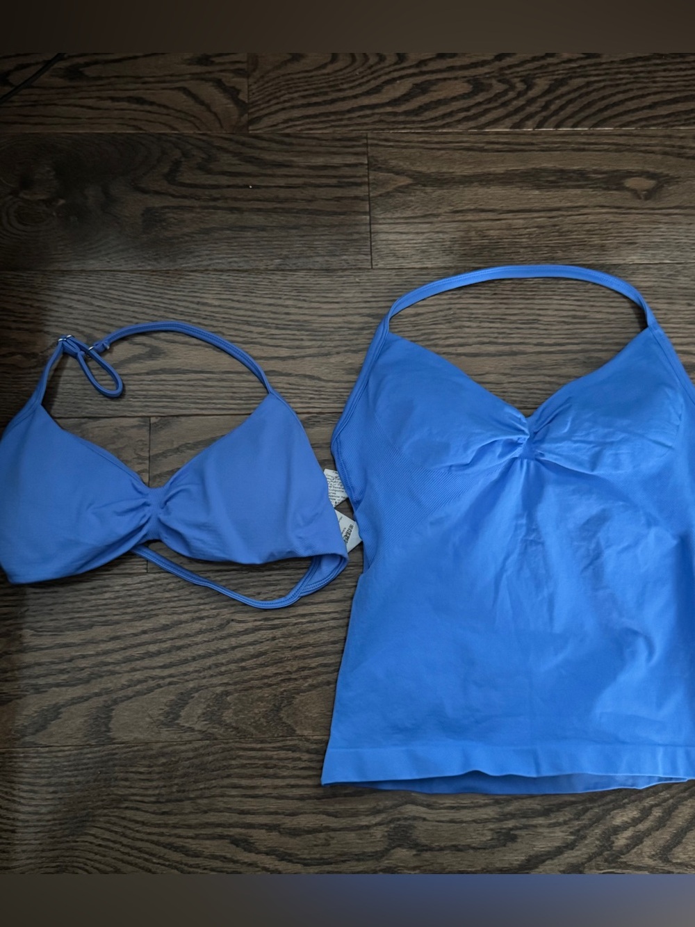 Blue workout top with built in bra BRAND NEW SIZE SMALL #athleisure